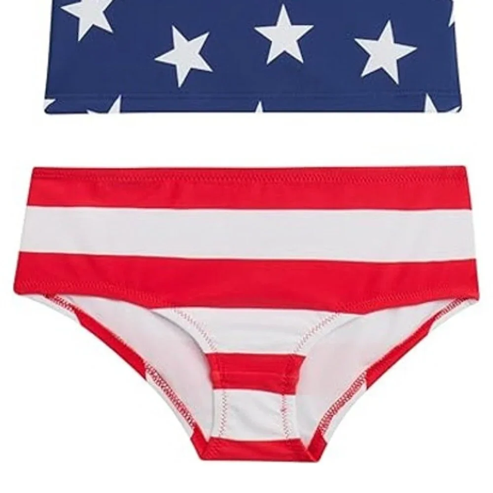 New Kanu Surf Girls Size 4 Melanie Beach Sport USA UPF 50+ Tankini Swim Suit